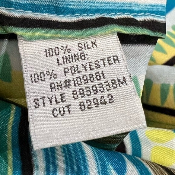 Donna Ricco gorgeous Silk abstract print ruched halter dress size 6 - Picture 5 of 5